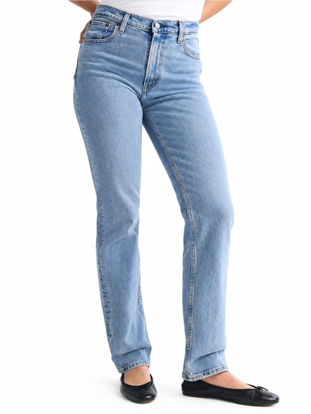 Abercrombie & Fitch Curve Love The 90’s Slim Straight Ultra High Rise Jeans